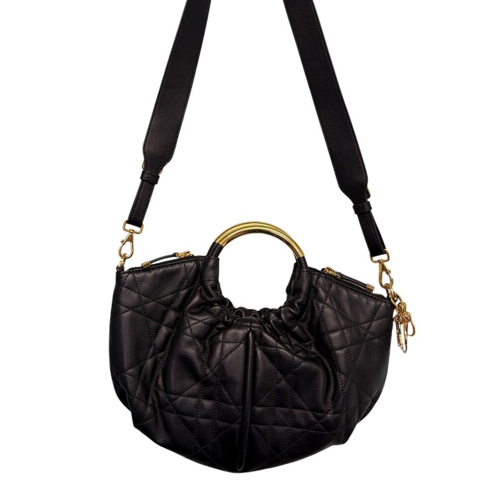 Christian Dior Walk In Black Calf Leather Bag